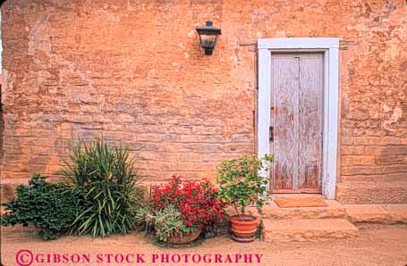 Stock Photo #9897: keywords -  adobe adobes architecture barbara brick bricks building buildings california casa covarrubias design door doorway historic horz old rustic santa spanish style tradition traditional vintage weathered