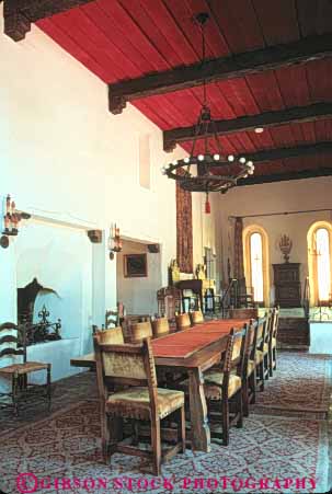 Stock Photo #9900: keywords - adobe architecture barbara california carrillo design furniture hill historic history home homes house houses interior santa site sites spanish style vert
