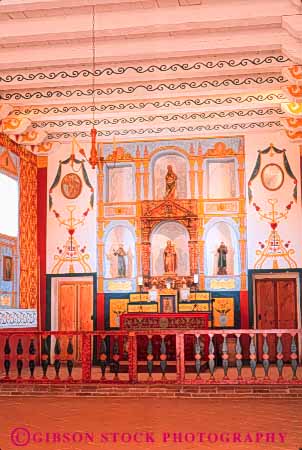 Stock Photo #9903: keywords -  adobe alter alters architecture barbara building buildings california chapel chapels church churches de design el historic interior interiors paint painted presidio religion religious santa spanish style tradition traditional vert