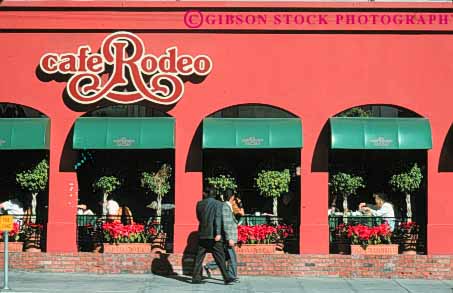 Stock Photo #8375: keywords -  angeles architecture beverly cafe california exclusive hills horz los restaurant rodeo scale up