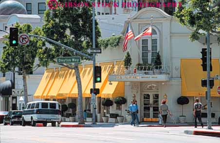 Stock Photo #8376: keywords -  along angeles beverly california commercial drive exclusive hills horz los rodeo scale shop shoppers shopping shops store stores street up