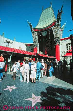 Stock Photo #8382: keywords - angeles architecture california chinese distinctive famous historic hollywood icon landmark los manns of site stars theater tourist tourists traveler travelers unique unusual vert walk