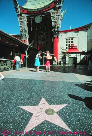 Stock Photo #8383: keywords -  angeles architecture california chinese distinctive famous historic hollywood icon landmark los manns of site stars theater tourist tourists traveler travelers unique unusual vert walk