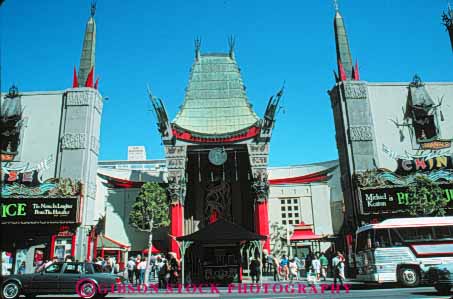 Stock Photo #8384: keywords -  angeles architecture california chinese distinctive famous historic hollywood horz icon landmark los manns site theater tourist tourists traveler travelers unique unusual