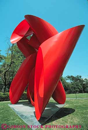 Stock Photo #8391: keywords -  angeles art california los museum museums of pond red sculpture sculptures vert