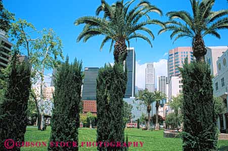 Stock Photo #8394: keywords -  angeles california cities city cityscape cityscapes design downtown grand grass hope horz landscape landscaping lawn los open park skyline skylines space urban