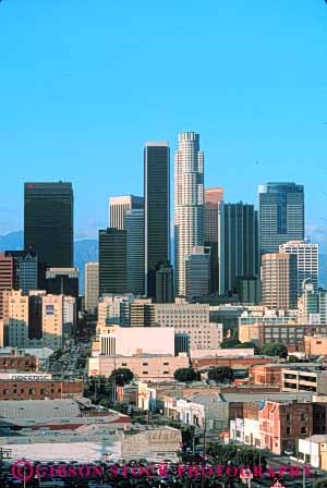 Stock Photo #7804: keywords -  america angeles architecture building buildings business california center cities city cityscape cityscapes downtown high los modern new office rise skyline skylines urban usa vert