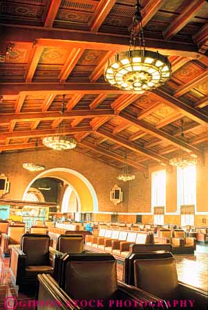 Stock Photo #8406: keywords -  amtrak angeles architecture building buildings california center city core downtown interior lobby los railroad station traditional urban vert