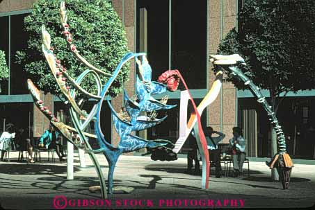 Stock Photo #8407: keywords -  angeles building buildings california center city core downtown horz los public sculpture sculptures urban