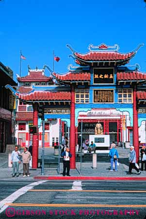 Stock Photo #8425: keywords - american angeles arch architecture asian california chinatown chinatowns chinese community decor descent design enclave ethnic heritage language lineage los minority vert