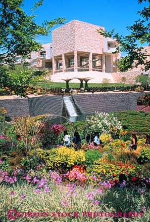 Stock Photo #8434: keywords -  angeles architecture art attraction beige building buildings california center central clean contemporary flower flowering flowers garden gardens getty in los masonry modern museum museums new people spring stone stroll strolling tourist vert walk walking white