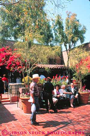 Stock Photo #8444: keywords -  angeles california community de descent ethnic heritage hispanic historic history los mexican minority olivera park plaza pueblo street vert