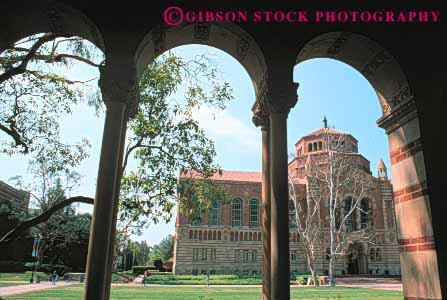 Stock Photo #8460: keywords -  angeles arch arches architecture building buildings california campus campuses college colleges design education gothic hall higher horz learn learning los of royce school schools ucla universities university