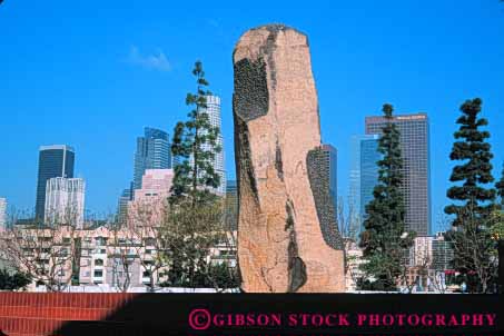 Stock Photo #8469: keywords -  abstract angeles california cityscape community cultural culture descent ethnic heritage horz issie japanese little los minority monolith rock sculpture sculptures sian skyline stone symbol symbolic tokyo