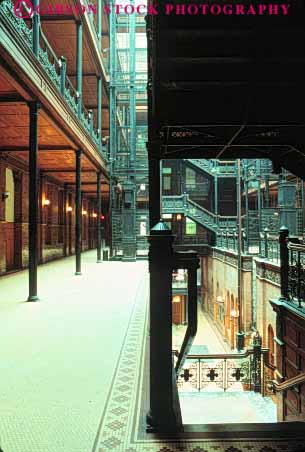 Stock Photo #8490: keywords -  angeles architecture bradbury building buildings california design distinct distinctive fancy historic interior iron ironwork ironworks landmark los office old ornate tradition traditional valuable vert