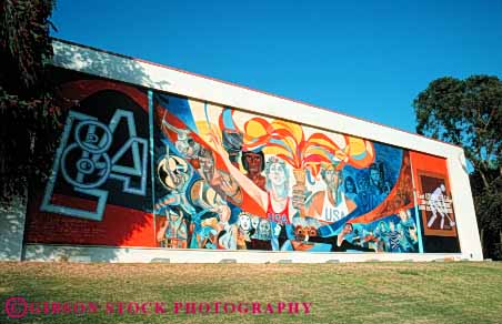 Stock Photo #8496: keywords - angeles art artistic big building california color colorful ethnic horz huge large los mural murals outdoor outside paint painted painting public wall walls