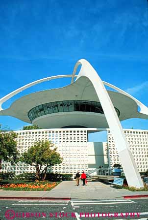 Stock Photo #8499: keywords -  airport angeles arch arches architecture building buildings california circle circular curve curved international la lax los modern new restaurant restaurants round theme vert