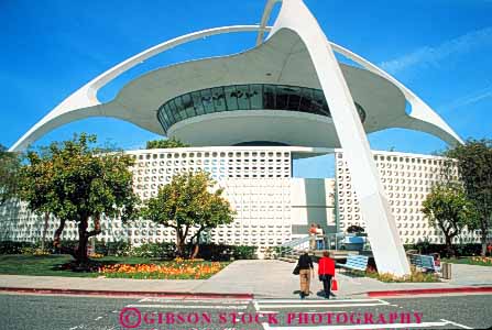 Stock Photo #8501: keywords -  airport angeles arch arches architecture building buildings california circle circular curve curved horz international la lax los modern new restaurant restaurants round theme