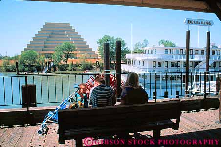Stock Photo #11373: keywords - american attraction building buildings california cities city families family historic history horz old river rivers sacramento site tourist west western