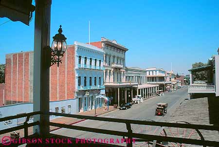 Stock Photo #11374: keywords - american attraction building buildings california cities city elevate elevated historic history horz old overhead sacramento site street streets tourist view west western