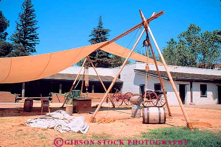 Stock Photo #11382: keywords - american california cities city courtyard equipment fort forts ft ft. historic history horz interior sacramento site sutters west western