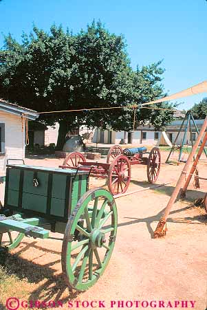Stock Photo #11383: keywords - american and california cannon cities city equipment fort forts ft ft. historic history sacramento site sutters vert wagon west western