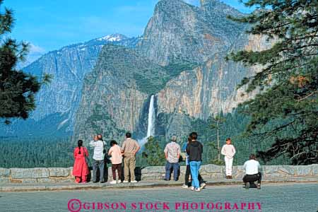 Stock Photo #9950: keywords - alpine bridalveil california cliff cliffs cut environment falls forest forests geologic geological geology glacial glacier glaciers granite horz landscape look lookout mountain mountains mt mtn mtns national nature overlook overview park parks people scenery scenic scour sierra summer tree trees tunnel valley valleys view waterfall waterfalls wild wilderness yosemite