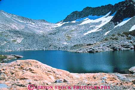 Stock Photo #9982: keywords - alpine batholith california cirque cliffs cut environment erode eroded erosion geologic geological geology glacial glacier granite horz lake landmark landmarks landscape mountain mountains mt mtn mtns national nature ottoway park parks scenery scenic scour sierra steep tarn wild wilderness yosemite