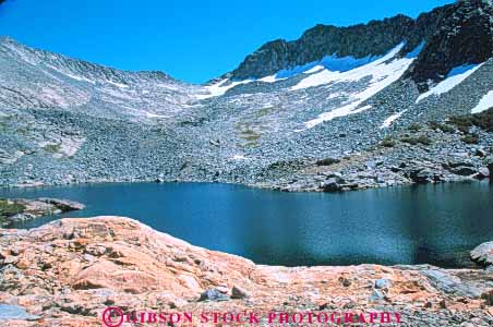 Stock Photo #9982: keywords -  alpine batholith california cirque cliffs cut environment erode eroded erosion geologic geological geology glacial glacier granite horz lake landmark landmarks landscape mountain mountains mt mtn mtns national nature ottoway park parks scenery scenic scour sierra steep tarn wild wilderness yosemite