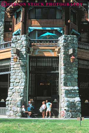 Stock Photo #9993: keywords -  ahwahnee architecture building buildings california classic design hotel hotels landmark landmarks lodge lodges mountain national old park parks people rustic stone style summer timber vert vintage yosemite