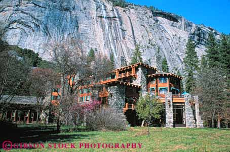 Stock Photo #9999: keywords - ahwahnee architecture building buildings california classic design horz hotel hotels landmark landmarks lodge lodges mountain national old park parks rustic stone style timber vintage yosemite