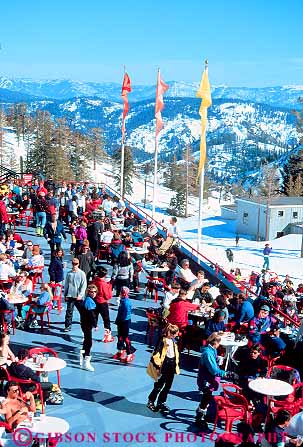 Stock Photo #12038: keywords - area california coast cold crowd crowded crowds deck destination dine dining eat eating gold lunch outdoor outside people relax relaxing resort resorts season ski snow squaw sunny sunshine travel vacation valley vert warm winter