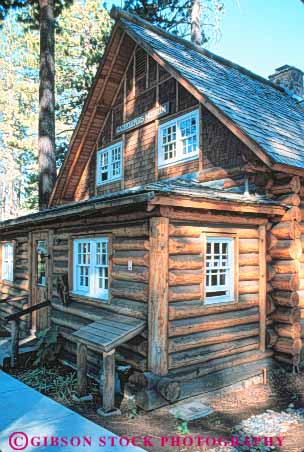 Stock Photo #9573: keywords -  alpine building cabin cabins california clean clear destination freshwater gatekeepers historic lake lakes log mountains museum sierra summer tahoe travel vert water