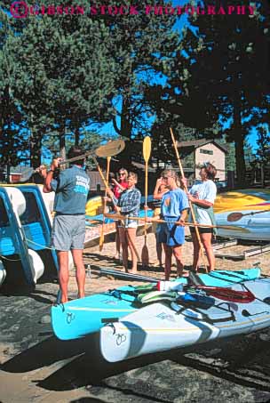 Stock Photo #9584: keywords -  alpine california class destination freshwater group instruction kayak kayakers kayaking kayaks lake lakes learn listen mountains preparation prepare preparing recreation sierra sport sports summer tahoe teach travel vert water