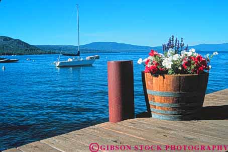 Stock Photo #9596: keywords -  alpine boat california clean clear destination dock flower flowers freshwater horz in lake lakes landscape landscapes mountains petunia planter pot potted scenery scenic sierra summer tahoe tahoma travel water with