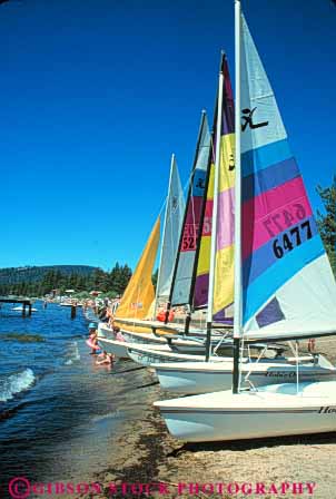Stock Photo #9598: keywords -  alpine angle angles beach boat boats california clean clear color colorful destination freshwater geometric geometry kings lake lakes mountains pattern sail sailboats shore sierra summer tahoe travel triangle triangles vert water