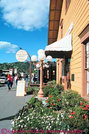 Stock Photo #10006: keywords -  california calistoga country depot napa shoppers shopping street streets valley vert wine