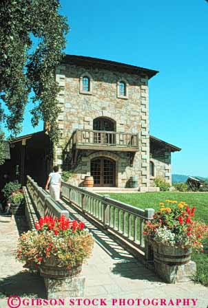 Stock Photo #10063: keywords -  building california commercial landscape landscaping napa rock sattui stone valley vert wine wineries winery wines