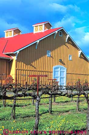 Stock Photo #10068: keywords -  barn barns building buildings california colorful napa sattui valley vert wine wineries winery wines