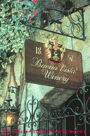 Stock Photo #10082: keywords - buena california napa sign signs valley vert vista wine wineries winery wines