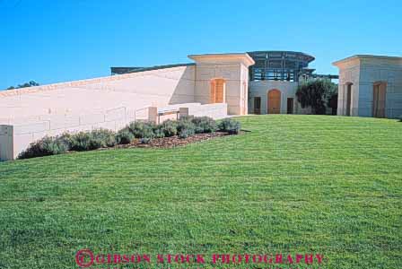 Stock Photo #10086: keywords -  architecture california design grass horz landscape landscaping lawn modern napa new one opus rock stone style valley wine wineries winery wines
