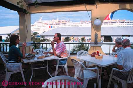 Stock Photo #10239: keywords -  bahamas cafe cafes caribbean cruise destination destinations dine dining horz nassau near ocean outdoor outside port resort resorts sea ship ships sunny sunshine tourist tourists travel traveler travelers tropic tropical vacation warm water