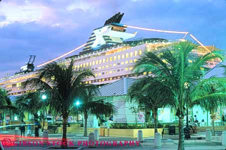 Stock Photo #10273: keywords -  bahamas caribbean cruise dark destination destinations dusk evening harbor harbors horz island islands lighting lights nassau port ports resorts ship ships sunny sunshine travel tropic tropical vacation warm