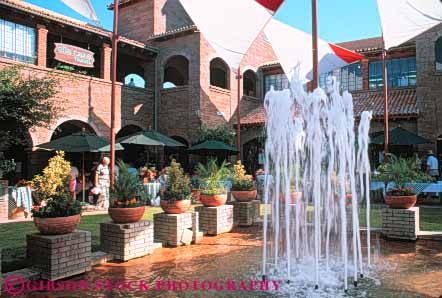 Stock Photo #9050: keywords -  arid arizona borgata climate community desert destination dry fountain horz hot mall malls phoenix plaza plazas resort resorts scottsdale shade shaded shopping southwest southwestern sunny travel warm west western