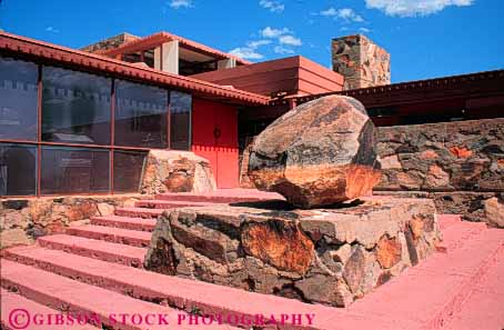 Stock Photo #9056: keywords -  architect architecture arid arizona building buildings climate community desert design destination dry frank horz hot lloyd masonry modern phoenix pink resort resorts scottsdale southwest southwestern stone style sunny taliesen taliesin travel warm west western wright