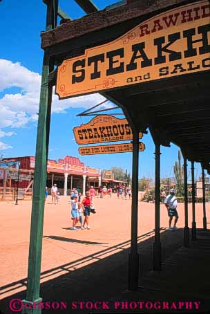 Stock Photo #9066: keywords -  arid arizona attraction climate community cowboy cowboys desert destination dry historic hot old park people phoenix rawhide resort resorts scottsdale southwest southwestern sunny theme tourist town travel vert warm west western