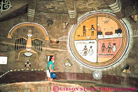 Stock Photo #10113: keywords -  american arizona art artist canyon canyons famous grand horz indian inside interior landmark landmarks mural murals national native park parks public rim south southwest watchtower west western