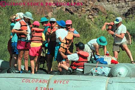 Stock Photo #10141: keywords -  arizona canyon canyons clothing colorado equip equipment famous floats flotation grand horz landmark landmarks national park parks preparation preparations prepare raft rafters rafting rafts river safety southwest suit up west western