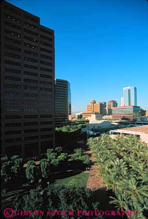 Stock Photo #7483: keywords -  america american architecture arizona building buildings business center cities city cityscape cityscapes downtown modern new office phoenix skyline skylines southwest urban usa vert west