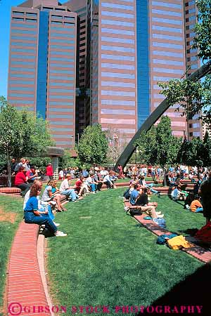 Stock Photo #11788: keywords -  arizona audience audiences concert downtown entertainment in listen listening listens music outdoor outside park parks patriots people performance phoenix recreation sit sits sitting southwest vert west western